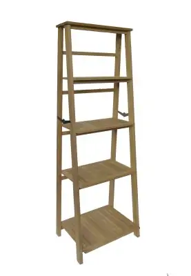 Product image 1 of the product “Ladder shelf made of teak wood, 175cm Height. ”